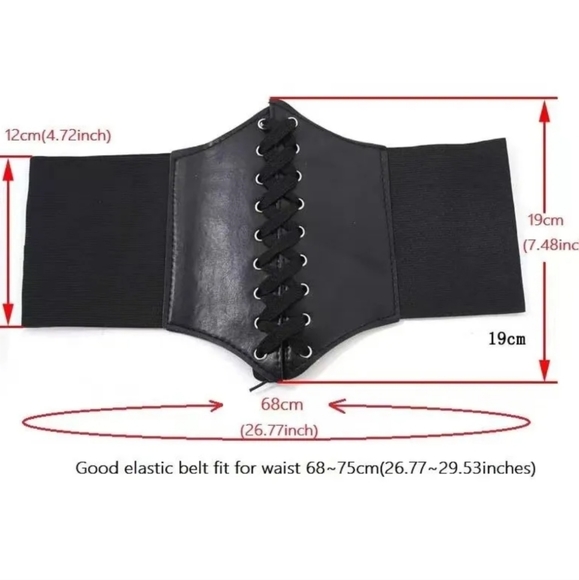 Black Corset Waist Belt - Picture 5 of 6